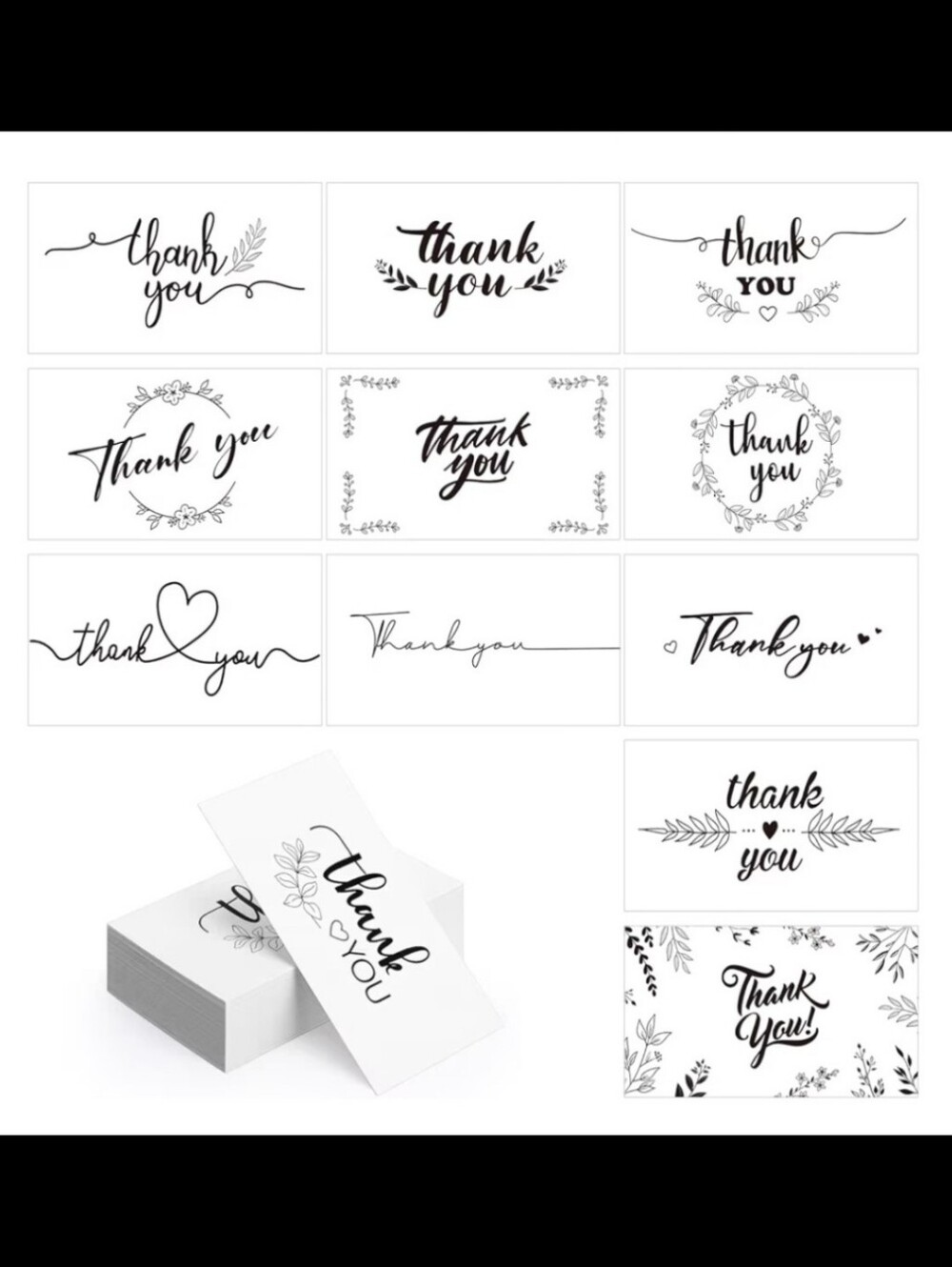 100ct THANK YOU CARDS ASSORTMENT